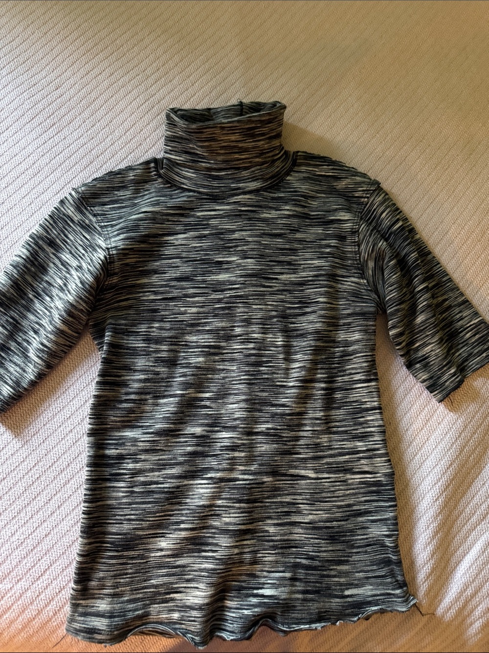 Free People Grey Space-Dye Turtleneck Top women’s